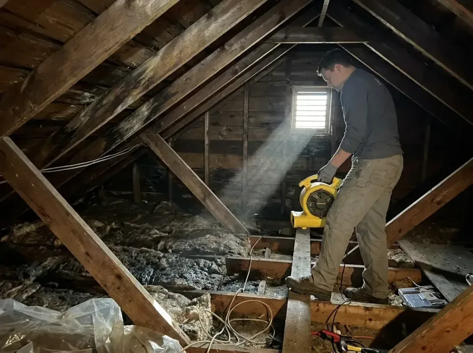 attic-water-damage-drying-proc-007 — frequently asked questions, Emergency Water Extraction & 24/7 Flood Response in Conning…